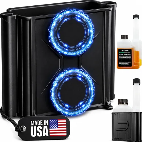Vista 12 de Soporte magnético para aditivos diésel, compatible con aditivo diésel Hot Shots, botella de doble cuello de 16 onzas, imanes resistentes, fabricado