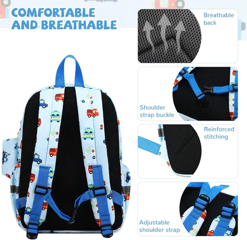 Vista 5 de mygreen Mochila para niños pequeños, mochila para niños y niñas con correa para el pecho with Chest Strap