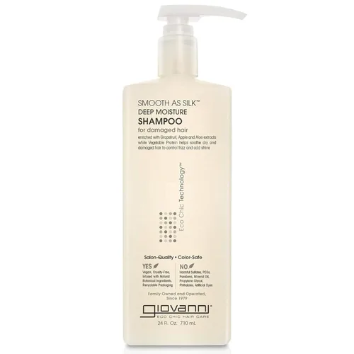 Vista 14 de Giovanni Smooth As Silk™ Champú de humedad profunda- 2 fl oz Apple + Aloe Extracts, Calms Frizz, Wash & Go, Lauryl & Laureth Sulfate Free