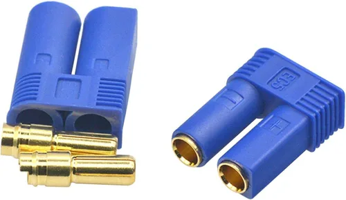 Vista 4 de 5 pares EC5 Banana Plug Conectores EC5 macho hembra 0.197 in oro bala conectores enchufes para RC ESC LIPO batter