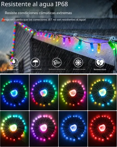 Vista 4 de ALITOVE WS2811 - Luz LED RGB digital difundida de 0.472 in, módulo de píxeles LED redondo direccionable individualmente IP68 impermeable DC 5V 50