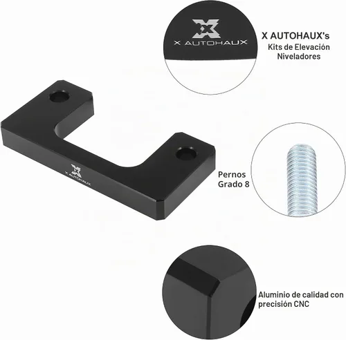 Vista 3 de X AUTOHAUX Kit de elevación de nivelación delantera de 1 pulgada, espaciador de puntal de resorte de suspensión, espaciadores de elevación