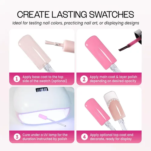 Vista 5 de Beauticom - Palillos transparentes para uñas (cantidad: 100 piezas)
