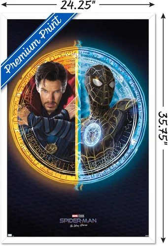 Vista 52 de Trends International Marvel Spider-Man: No Way Home - Póster de pared dúo, 22.4 pulgadas de largo x 14.7 pulgadas, versión enmarcada de madera