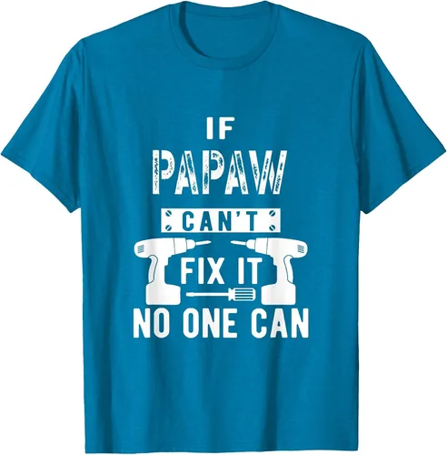 Vista 10 de If Papaw Can't Fix It No One Can Grandpa T-Shirt Asphalt Grey