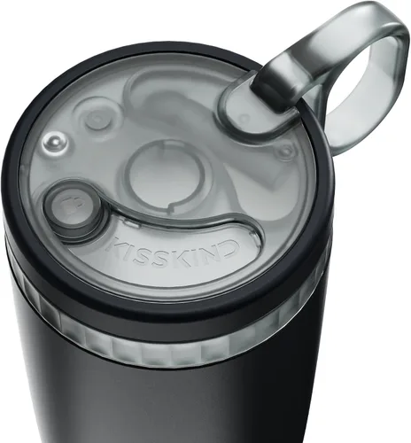 Vista 4 de KISSKIND Vaso de café helado a prueba de fugas de 20 onzas, taza aislada Espresso de medianoche