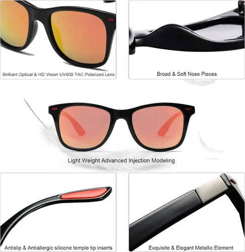 Vista 3 de SOJOS Gafas de sol polarizadas TR90 para correr ciclismo pesca golf conducción SJ2101 Medio