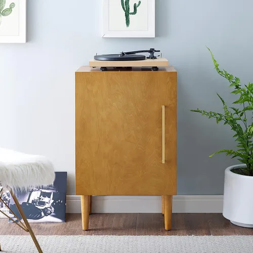 Vista 8 de Armario para consola de medios Everett moderna estilo vintage, CF1103, de Crosley Furniture