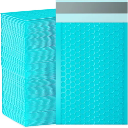 Vista 9 de packbabol Sobres de burbujas, sobres de burbujas acolchados de polietileno de 4 x 7 pulgadas, paquete de 50 sobres de burbujas, opacos Negro