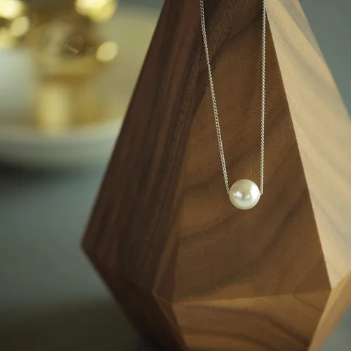 Vista 3 de Collar Gracia de Perla Regalo para Madre, Mamá, Día de la Madre, Cumpleaños, Día de la Mujer Cita Española Regalo para Mamá Regalo en Collar Español