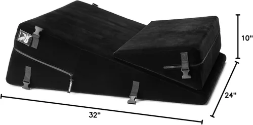 Vista 6 de Liberator Black Label - Combo de cuña/rampa de 24 pulgadas con kit de puños, microfibra negra