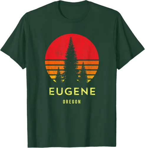 Vista 54 de Camiseta Eugene Oregon, Negro, S