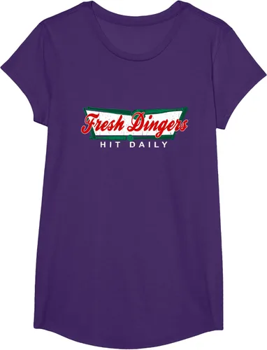 Vista 63 de Camiseta divertida de béisbol y softbol Don't Bunt Hit Fresh Dingers, Negro