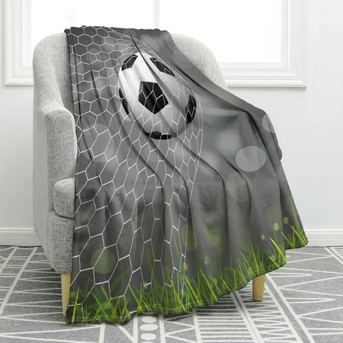 Vista 9 de Jekeno Manta de fútbol americano, regalos para niños, hijos, hombres, papá, marido, cumpleaños, Navidad, fiesta, decoración temática deportiva
