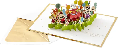 Vista 4 de Hallmark Signature Paper Wonder Peanuts Pop Up Tarjeta de cumpleaños (Celebrate)
