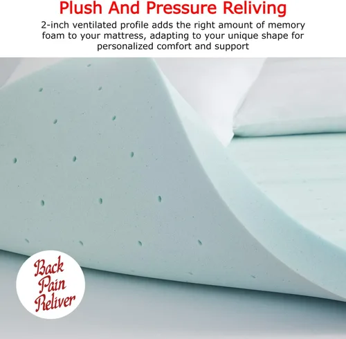 Vista 5 de Empyrean Bedding Mattress Topper - 3 Inch Memory Foam Mattress Topper, Gel Infused Cooling Mattress Pad, California King Size.