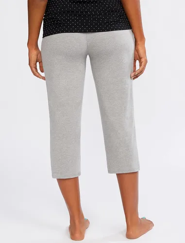 Vista 3 de Motherhood Maternity Womens Side Ruched Waist Knit Sleep Crop Pant