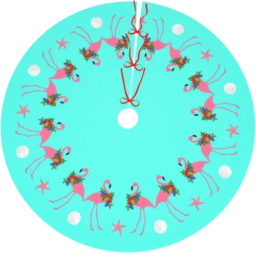 Vista 26 de A Brood of Chickens - Falda de árbol de Navidad de 30 pulgadas con borde de cuadros búfalo rojos y negros, decoración para Feliz Navidad, casa