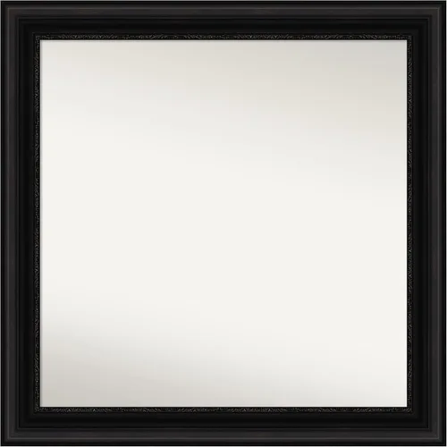 Vista 454 de Amanti Art Espejo personalizado, espejo de baño negro puente, espejo de pared o espejo de tocador de baño sobre el fregadero (26 x 26 pulgadas)