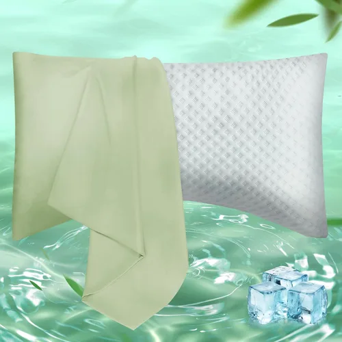 Vista 33 de Fundas de Almohada Tamaño Estándar Paquete de 2, Fundas de Almohada de Viscosa Refrescante con Cierre de Sobre, Fundas de Almohada Frescas