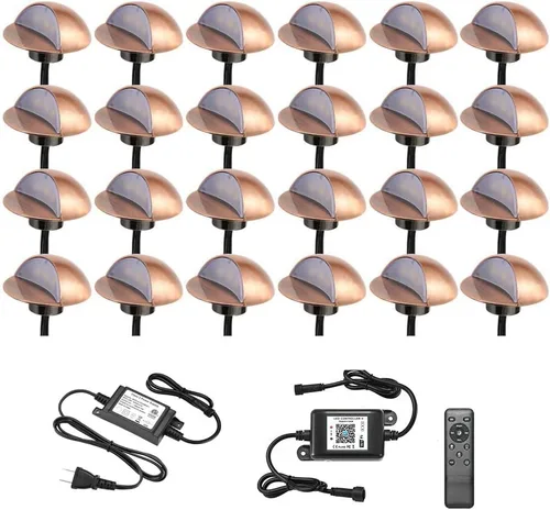 Vista 15 de FVTLED Kit de luces LED para cubierta, paquete de 6 luces LED de bajo voltaje para escalera, 1.97, lámpara de decoración de jardín al aire libre