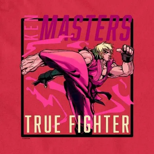 Vista 2 de Pop Threads Ken Masters Street Fighter - Camiseta gráfica de Street Warrior Gamer