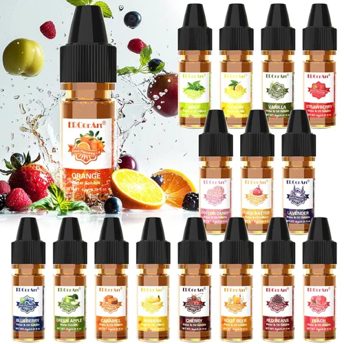 Vista 9 de Aceite Aromatizante para Alimentos - Sabores Concentrados de Dulces, 36 Aceites Aromatizantes Líquidos para Brillo Labial, Aceite de Sabor Algodón