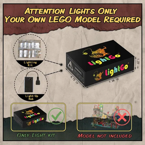 Vista 2 de LightGo Kit de iluminación LED diseñado para Ninja 71799 compatible con Lego NINJAGO City Markets Building Set, no incluye modelo (versión remota)