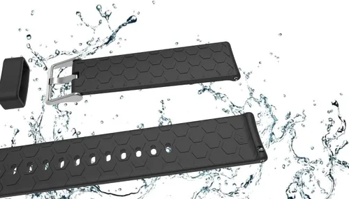 Vista 2 de FitTurn Compatible con Michael Kors Access Bradshaw - Correa de repuesto para reloj inteligente de 0.866 in de silicona de liberación rápida