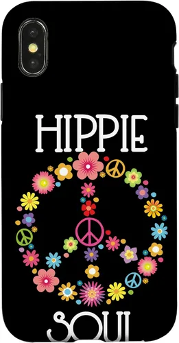 Vista 5 de Hippie Soul Flower Power Floral Peace Sign 60s 70s Gift Case for iPhone 17