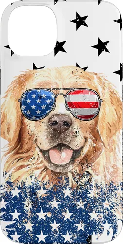 Vista 15 de Golden Retriever American Flag Cream Retriever 4th of July Case for iPhone 17