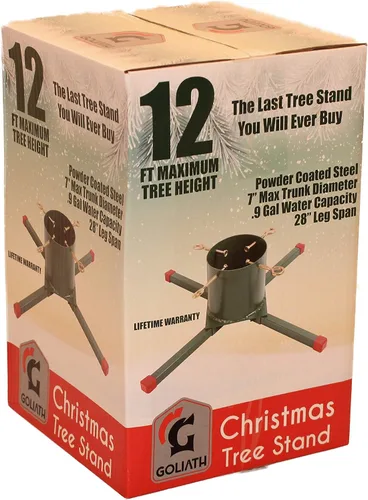 Vista 7 de Goliath Soporte de acero soldado para árbol de Navidad para árboles vivos de 5 a 12 pies