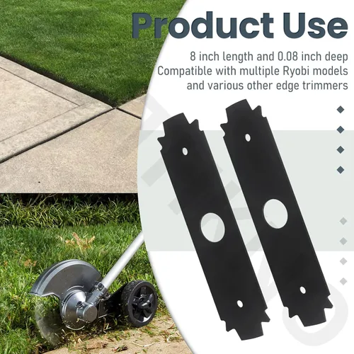 Vista 6 de AMTHKNO AC04215 - Cuchilla reversible de acero endurecido resistente, para repuesto Ryobi de 8 pulgadas, compatible con los modelos de bordes