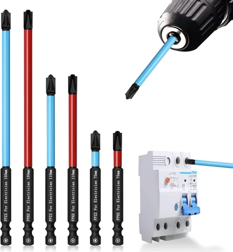 Vista 8 de Phillips - Brocas ranuradas para electricistas, LATTOOK - Juego de 6 brocas para electricistas, destornillador, brocas combinadas para interruptores