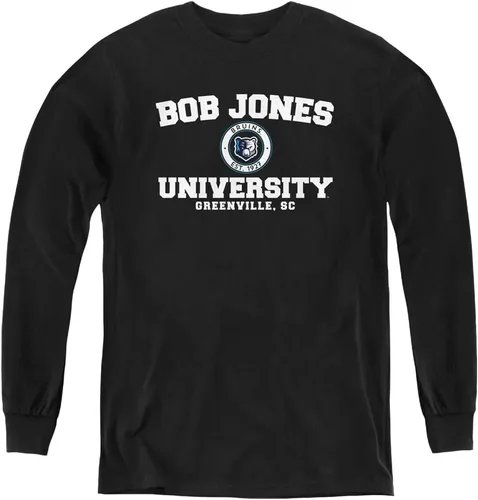 Vista 3 de Bob Jones University Official Circle Logo Youth Long Sleeve T Shirt
