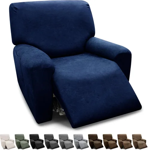Vista 69 de Fundas para Sillón de 2 Piezas con Cojín en T, Fundas de Aspecto de Cuero para Sofá, Fundas para Sillas, Protector de Muebles Elástico, Funda