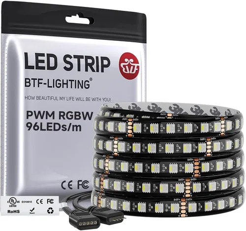 Vista 12 de BTF-LIGHTING RGBW LED Strip Cool White 16.4ft 60LED DC12V UL Listed IP30 RGB+blanco frío