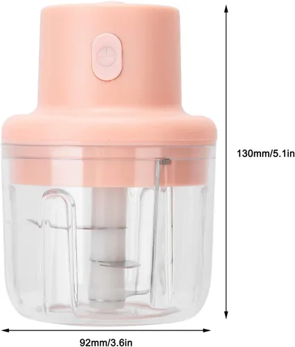 Vista 7 de Picadora eléctrica de carne de 8.5 fl oz, picadora de alimentos de cocina con carga USB, mezclador de alimentos complementario multifuncional