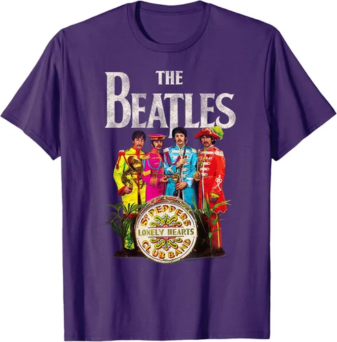 Vista 43 de The Beatles Sgt. Pepper's Lonely Hearts Camiseta de manga corta Negro