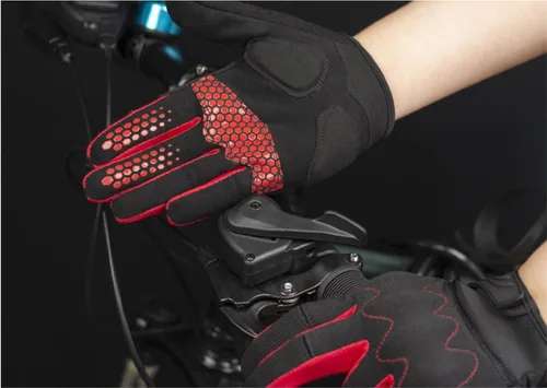 Vista 5 de EXCEREY Guantes de ciclismo, guantes de motocicleta para ATV MTB, pantalla táctil completa, guantes de carreras de bicicleta de montaña, deportes al