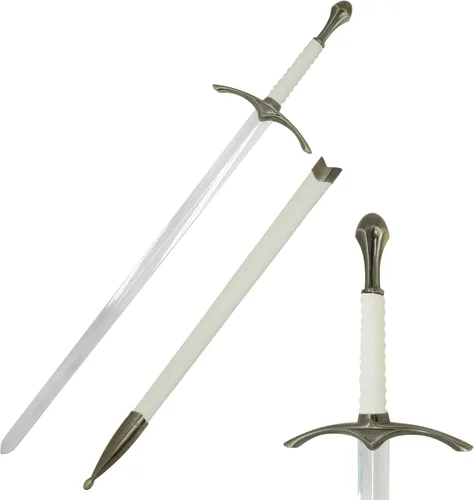 Vista 13 de Medieval Warrior Espada vikinga cruzada de la Edad Media con vaina Negro-933