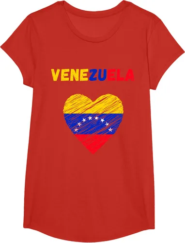 Vista 69 de Camiseta con la bandera venezolana con corazón de Venezuela, Negro
