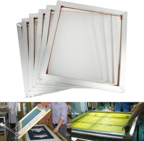 Vista 11 de INTSUPERMAI Marco de pantalla de seda de aluminio de 18 pulgadas x 20 pulgadas con marco de impresión de pantalla de seda preestirado blanco