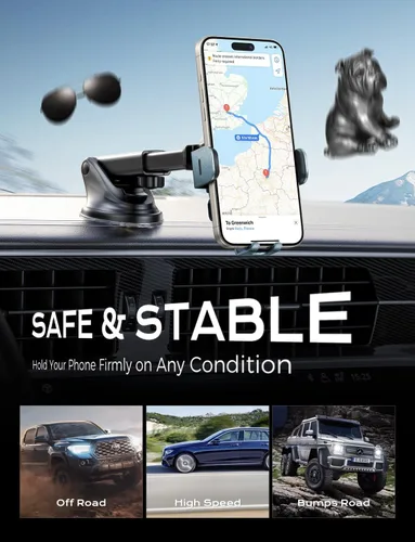 Vista 8 de Cargador de Coche Inalámbrico, Carga Rápida de 15W, Cargador de Coche con Abrazadera Automática, Soporte para Teléfono Compatible con iPhone 15 14