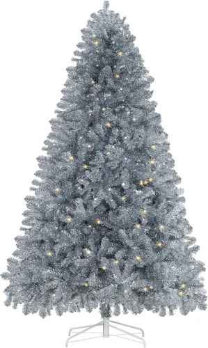 Vista 15 de Maria - Árbol de Navidad dorado preiluminado de 7.5 pies