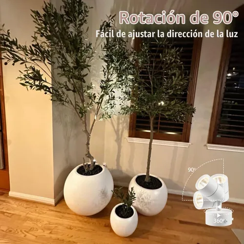 Vista 5 de Foco LED multiusos moderno para escritorio o montaje en pared, luz LED portátil con interruptor de encendido/apagado, bombilla GU10 cable blanco