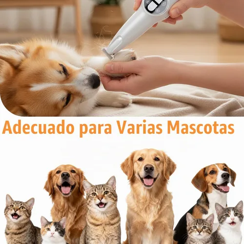 Vista 8 de Mcbazel Cortadora de uñas y microprecisión 2 en 1 para mascotas, multifuncional, recargable, con luz LED, para patas, ojos, orejas, glúteos
