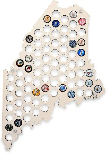 Vista 38 de Torched Tapa de cerveza Mapa Alabama, Estados Unidos tapa de cerveza titular decoración de pared, regalo para amantes de la cerveza para hombres