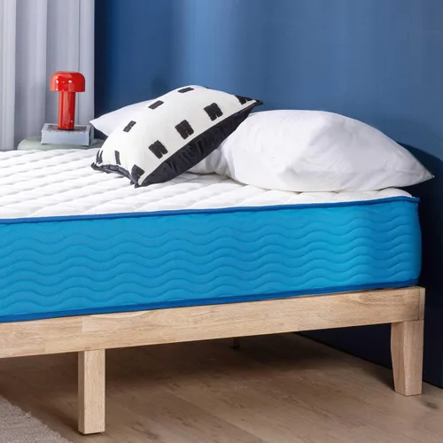 Vista 4 de Best Price Mattress Colchón híbrido de 10 pulgadas, superficie firme, espuma de soporte, resortes ensacados, espumas y telas certificadas como