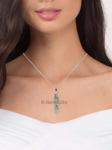 Vista 8 de Wholesalegemshop GEMSCITE - Collar con colgante de cristal curativo, protección de energía negativa, limpiador natural para el estrés, piedra